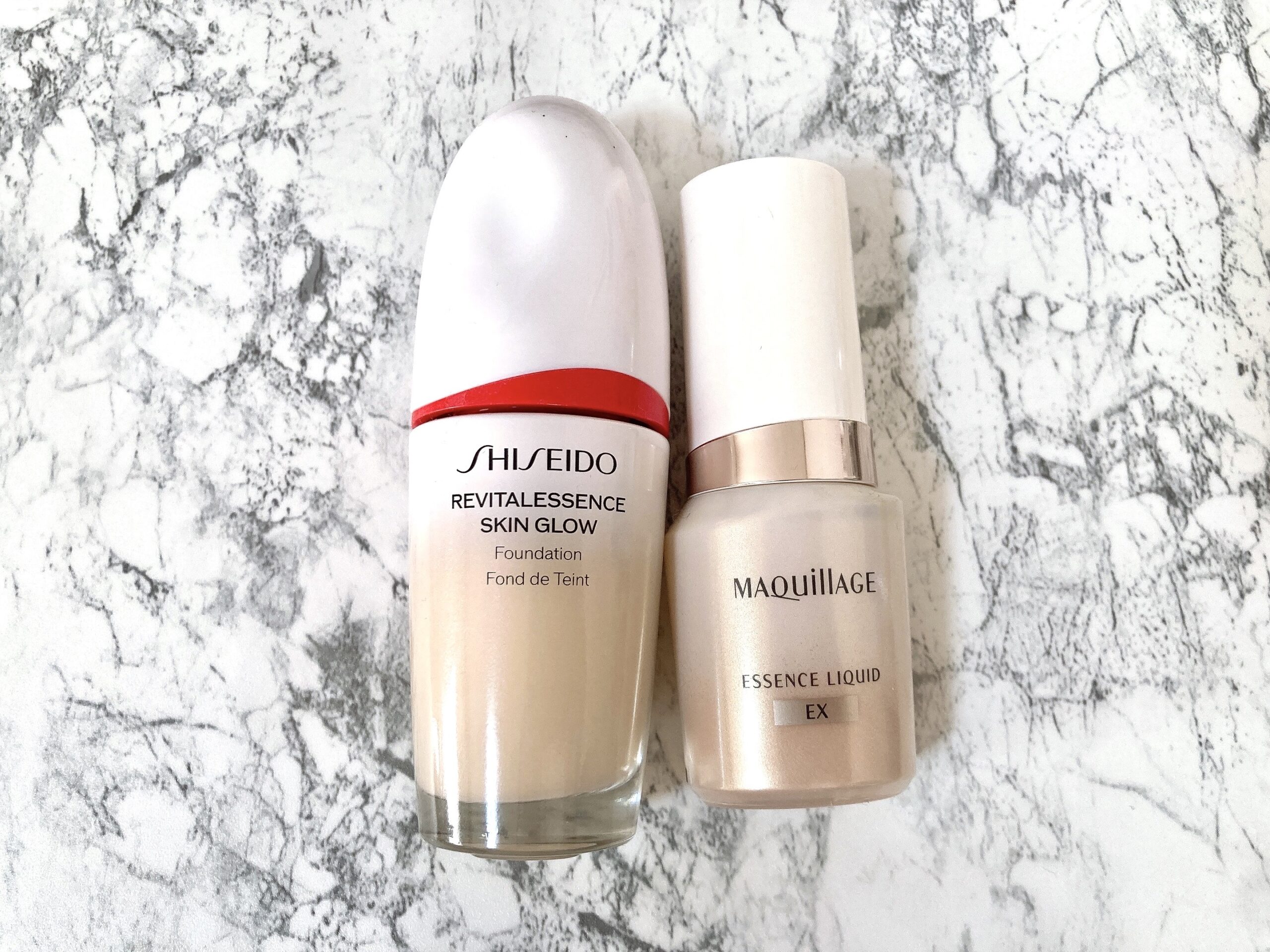 SHISEIDOとマキアージュのファンデーションパッケージ比較画像